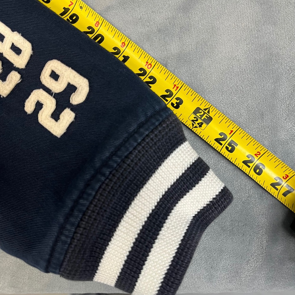 Polo Ralph Lauren Bleecker N.Y.C Letterman Jacket Mens M Navy Blue Varsity - Picture 7 of 15